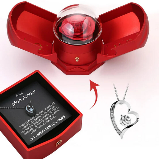 COFFRET COLLIER COEUR "POUR MA CHÉRIE"