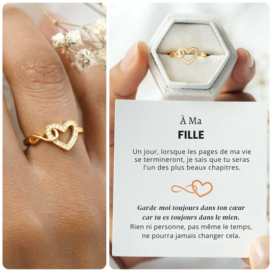 BAGUE COEUR "À MA FILLE"