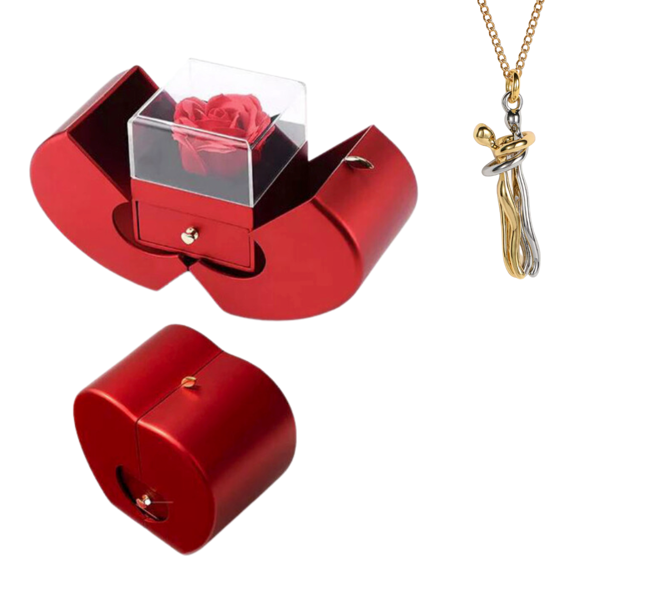 COFFRET COLLIER ÉTREINTE D'AMOUR